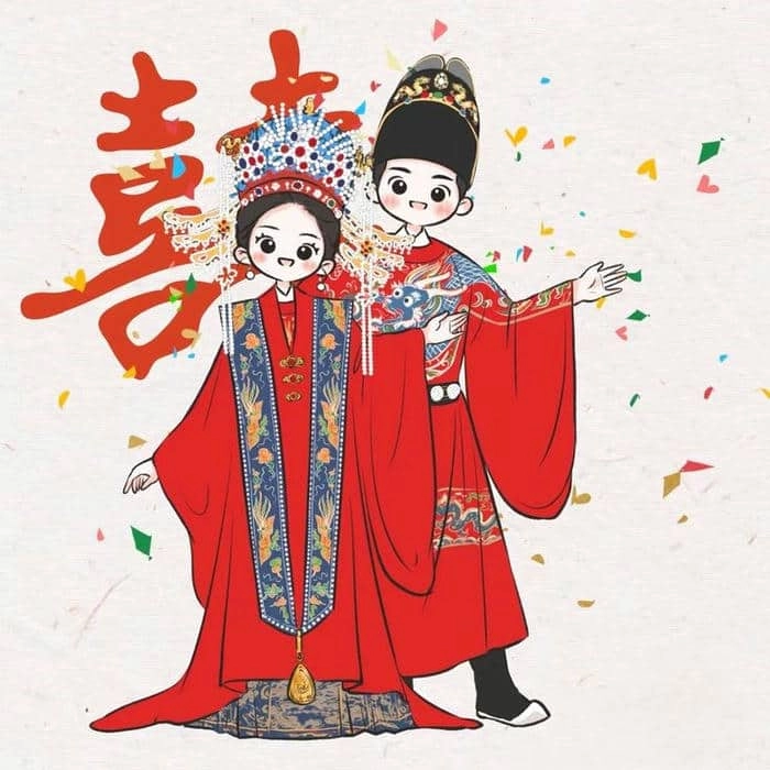 Tạo ảnh vui chibi ghép mặt cô dâu chú rể
