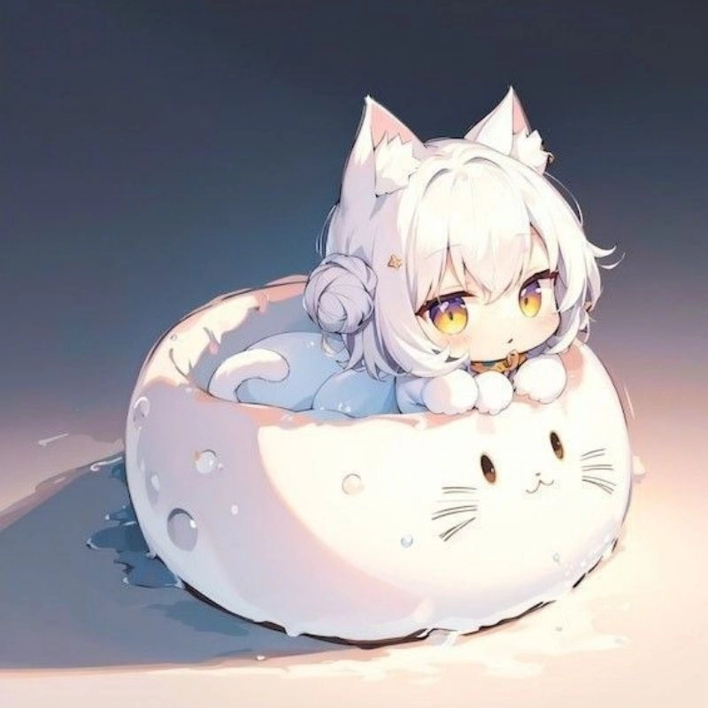 Khoảnh khắc ngọt ngào mẹ và con gái chibi