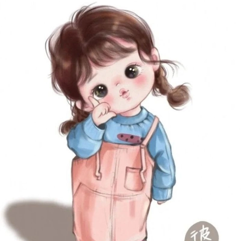 Nét vẽ ngộ nghĩnh vẽ chibi cô gái dễ thương