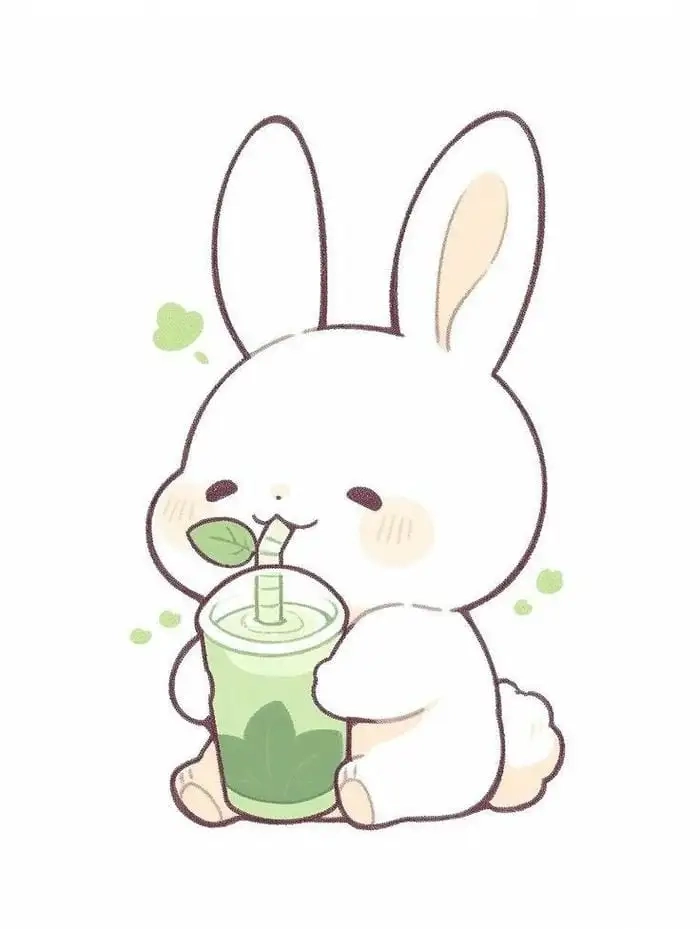 Ngắm nhìn vẻ đáng yêu của thỏ cute hình chibi khóc