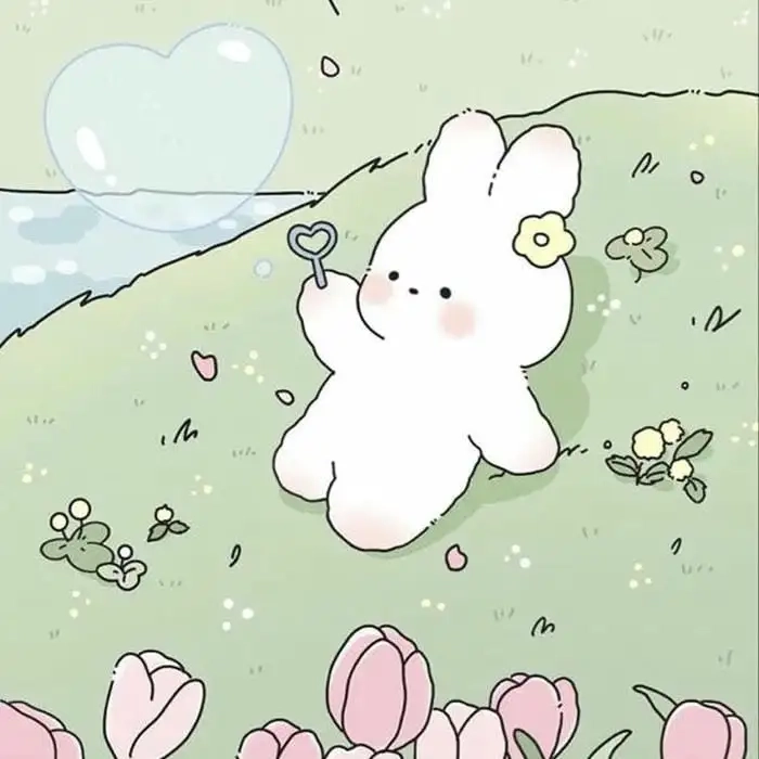 Hình ảnh đáng yêu của hình con thỏ chibi cute