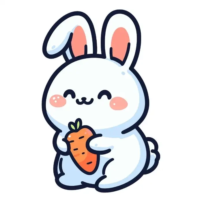 Ngắm nhìn thỏ trắng hình thỏ trắng cute