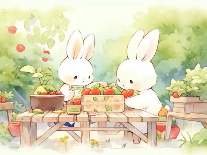 Bộ ảnh siêu ngộ nghĩnh thỏ chibi dễ thương