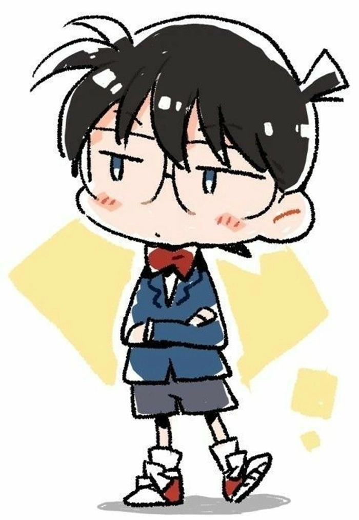 Bộ ảnh đôi hình ảnh conan và ran chibi