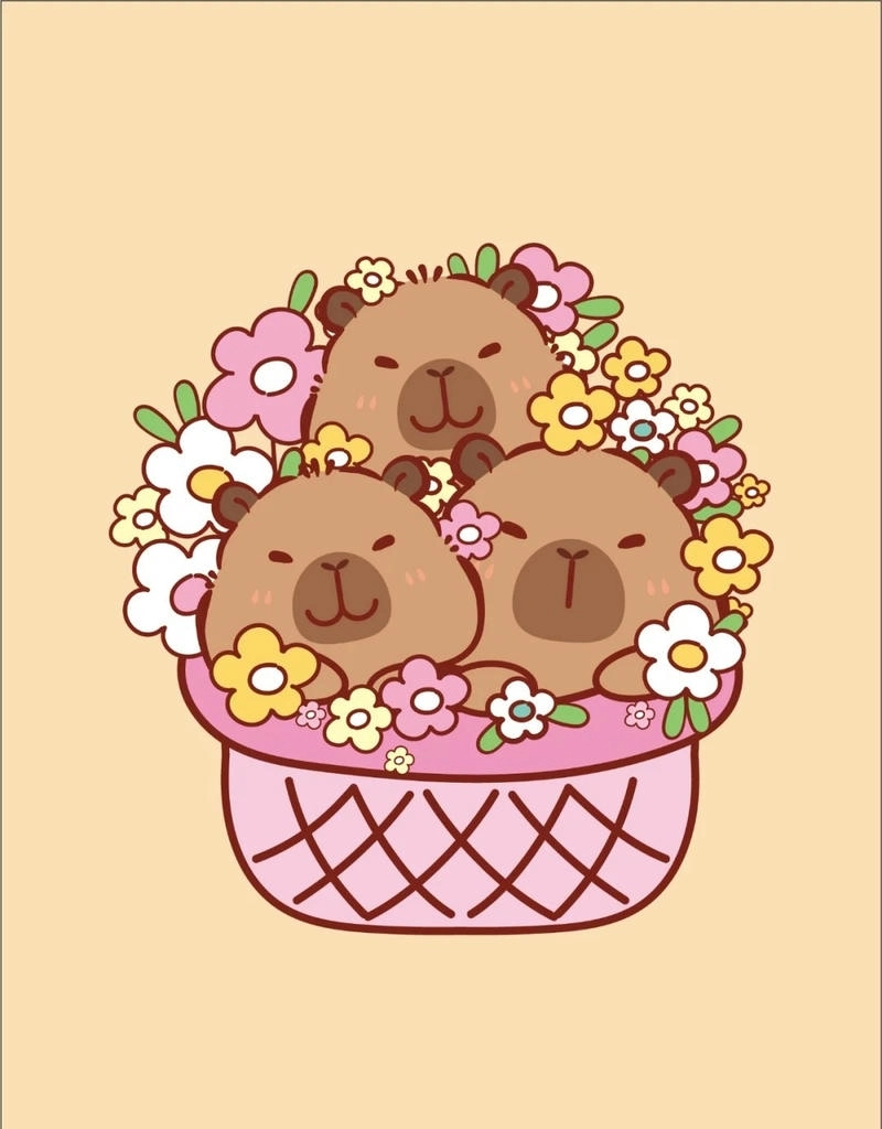 Lưu trữ ngay bộ ảnh capybara chibi chất lượng