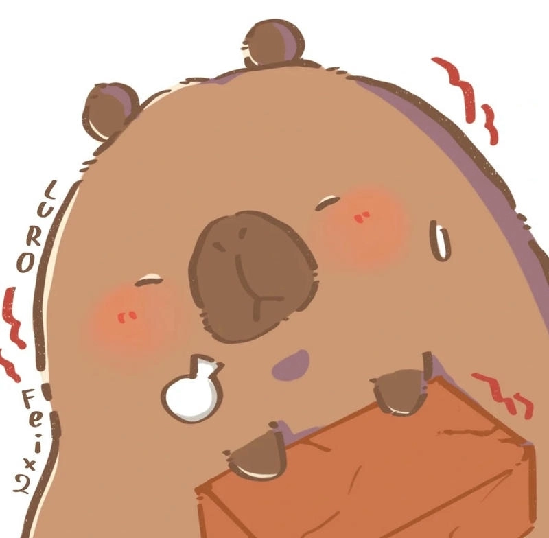Cùng cười với capybara chibi vô tri vui nhộn