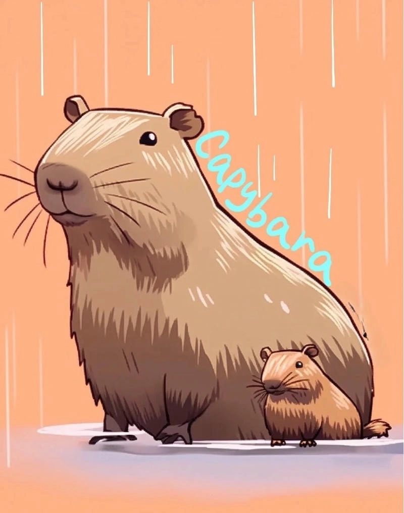 Khám phá ngay hình vẽ capybara chibi sáng tạo