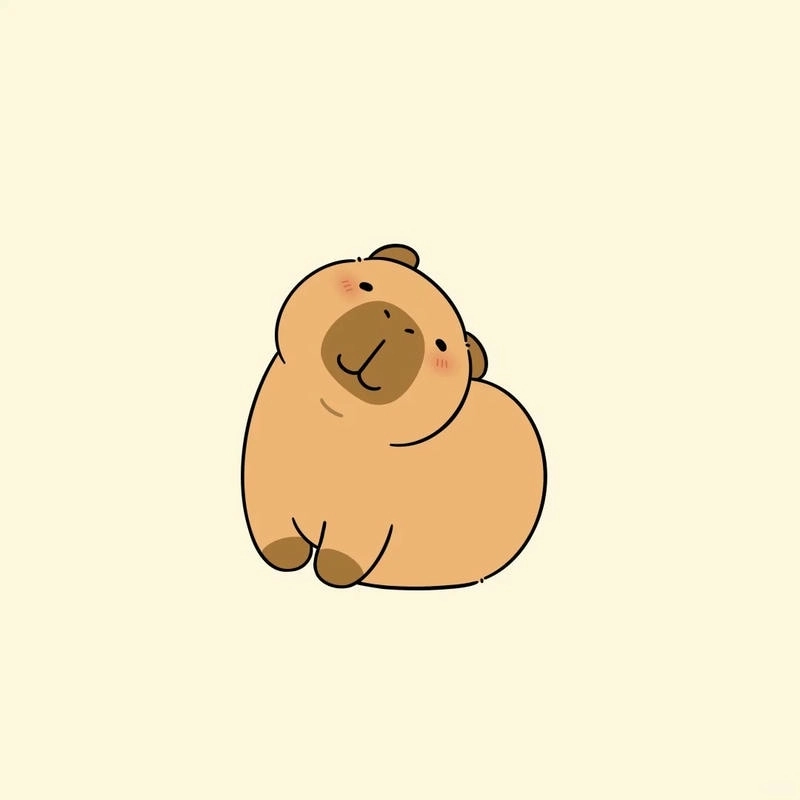 Tìm ngay hình capybara cute chibi cực dễ thương