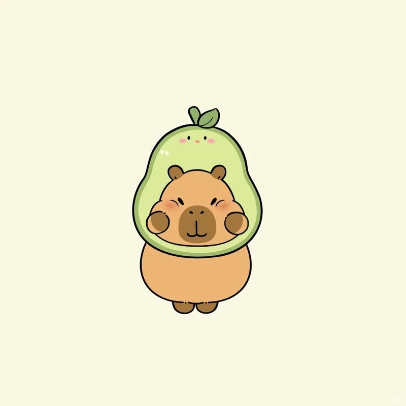Sở hữu ngay capybara chibi hình nền độc đáo