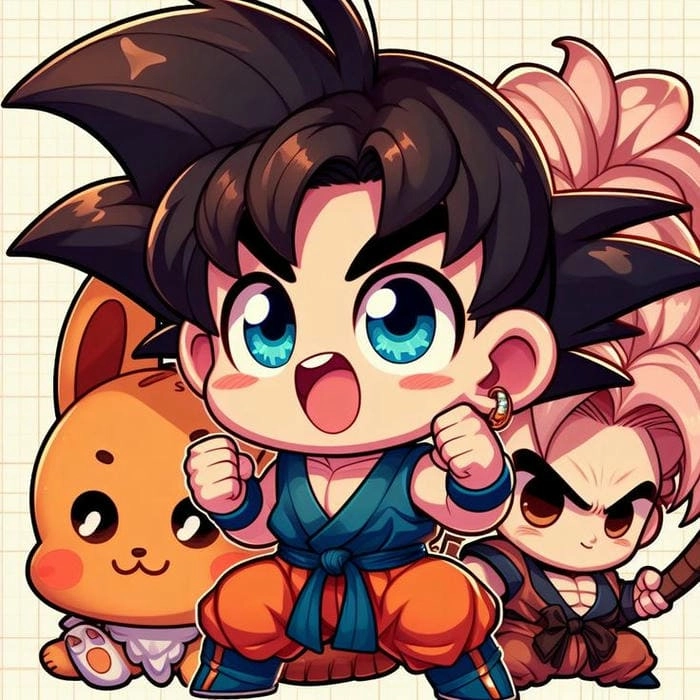 Tham khảo ngay bản vẽ đẹp goku chibi drawing