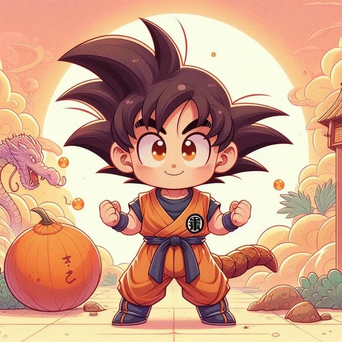 Khám phá mẫu cắt dán đẹp goku chibi papercraft