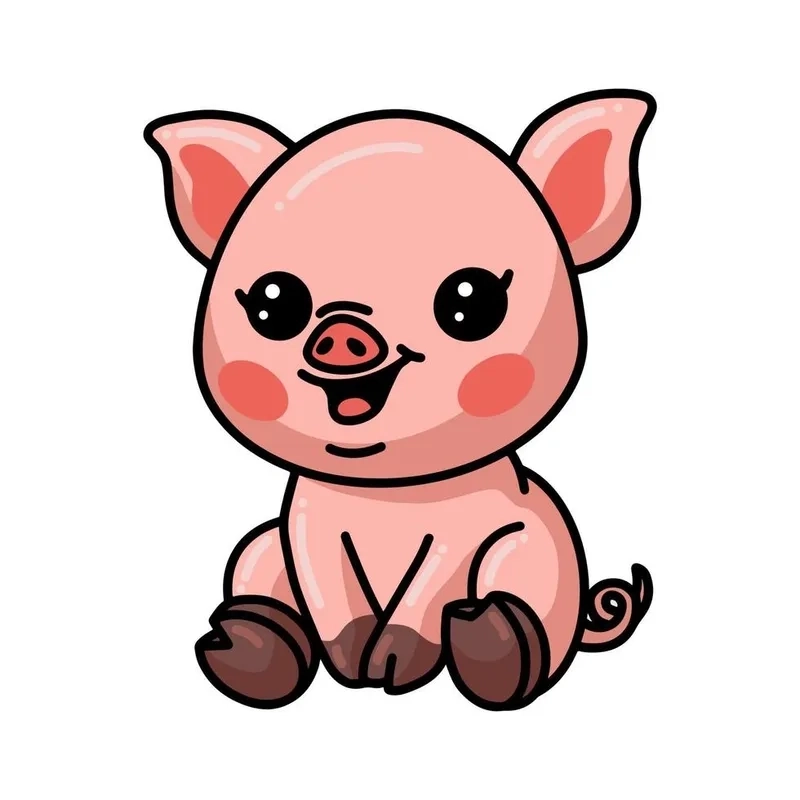 Khám phá ngay bộ ảnh heo con dễ thương chibi