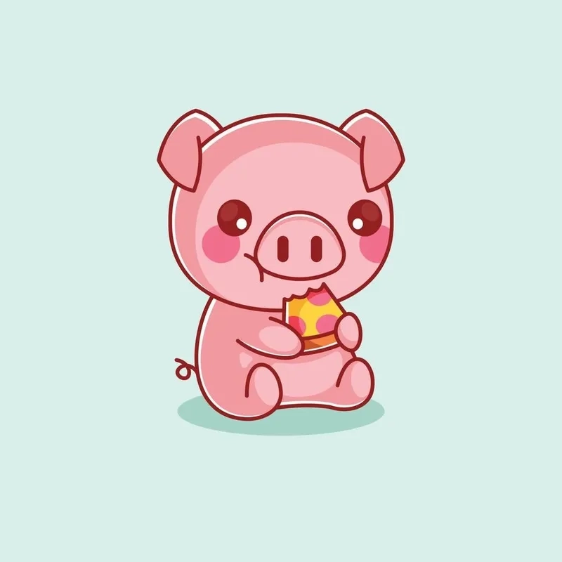 Chiêm ngưỡng ảnh ngộ nghĩnh hình con heo chibi