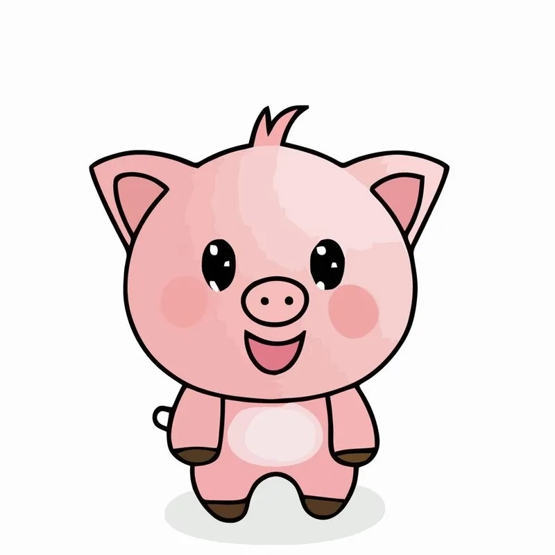 Khám phá ngay bộ ảnh hình con heo dễ thương chibi