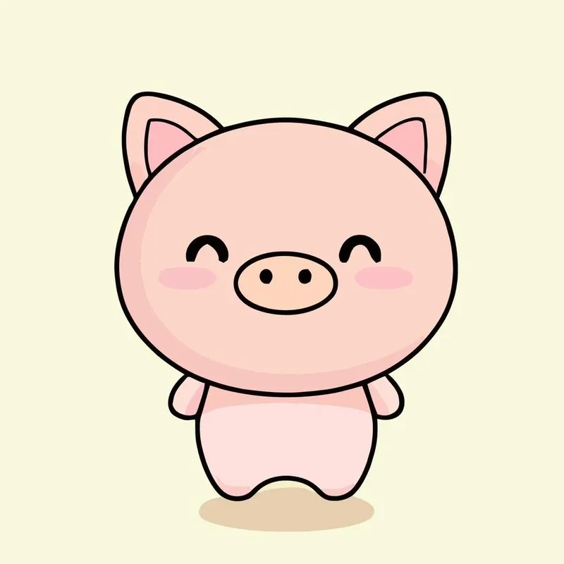 Chiêm ngưỡng bộ sưu tập hình heo dễ thương chibi