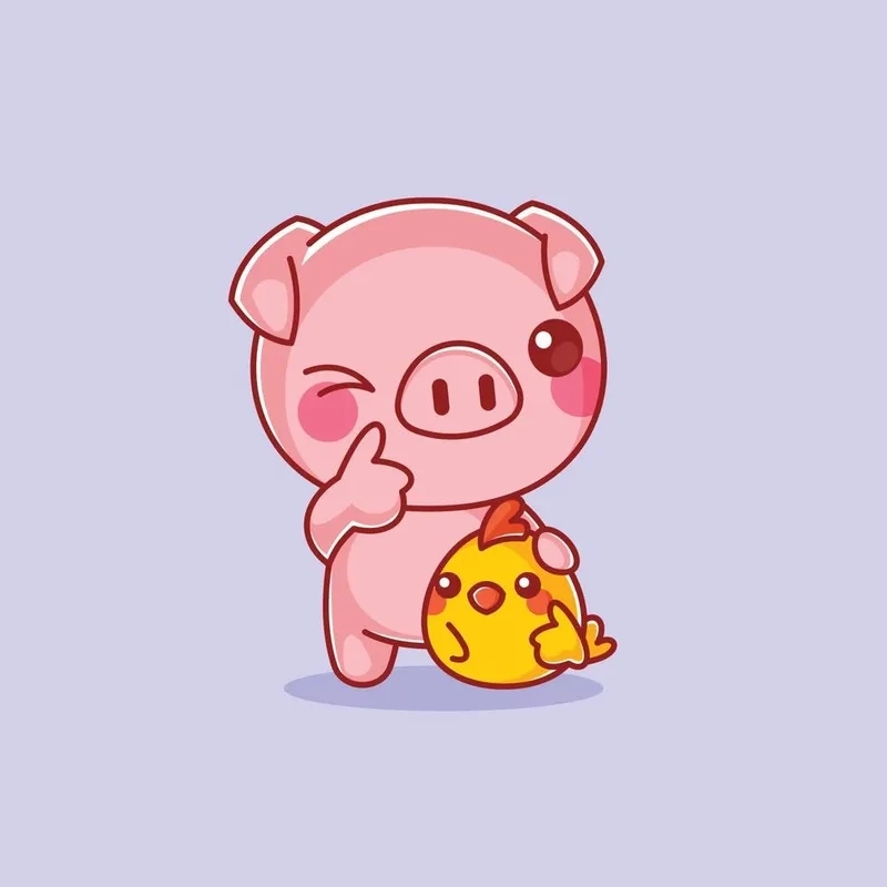 Tải ngay hình nền đẹp hình nền con heo dễ thương chibi