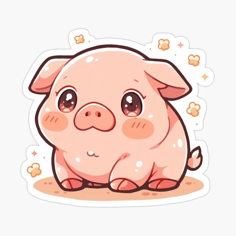 Thưởng thức bộ ảnh dễ thương ảnh heo chibi