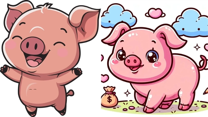 Ảnh heo cute chibi là gì khiến giới trẻ phát cuồng