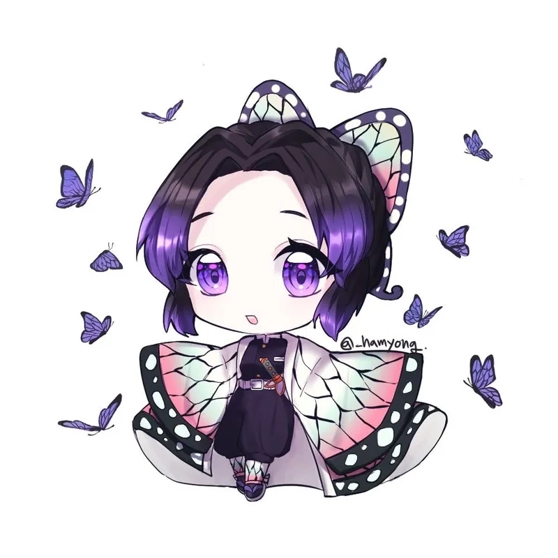 Hướng dẫn vẽ shinobu chibi cute siêu dễ