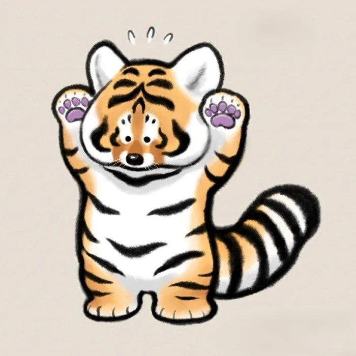 Hình ảnh đáng yêu về con hổ chibi