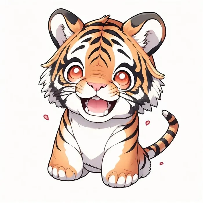 Hình ảnh siêu ngộ nghĩnh hổ béo chibi