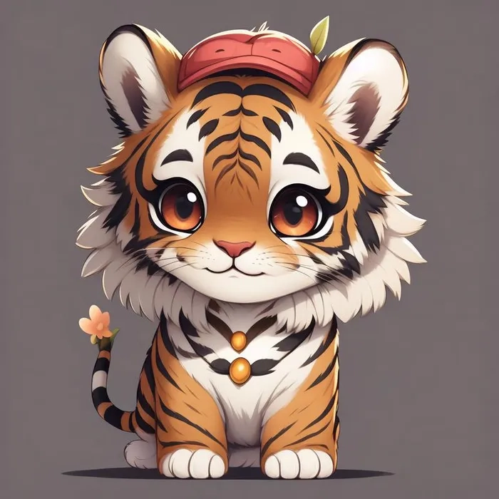 Hình mẫu đẹp nhất vẽ con hổ chibi