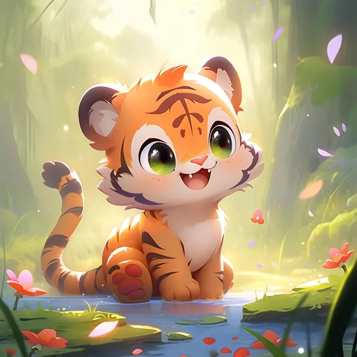 Tuyển chọn ảnh đẹp hình hổ chibi