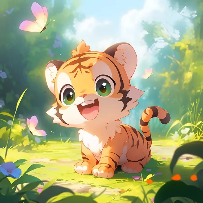 Xem ngay mẫu tranh vẽ hổ chibi cute