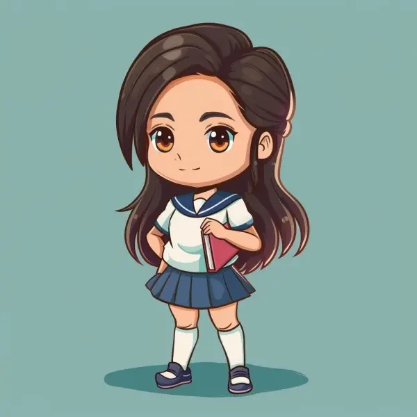 Khám phá nét dễ thương trong ảnh học sinh chibi