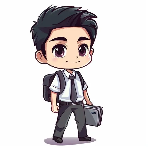 Biểu cảm đáng yêu trong chibi hoc sinh