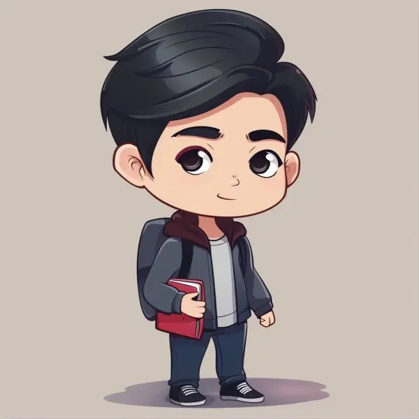 Hình tượng tinh nghịch từ hình học sinh chibi