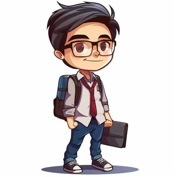 Góc học tập lý tưởng trong hình ảnh chibi học bài