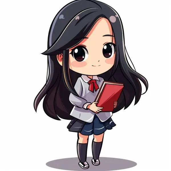 Tranh thư giãn nhẹ nhàng với đọc sách chibi