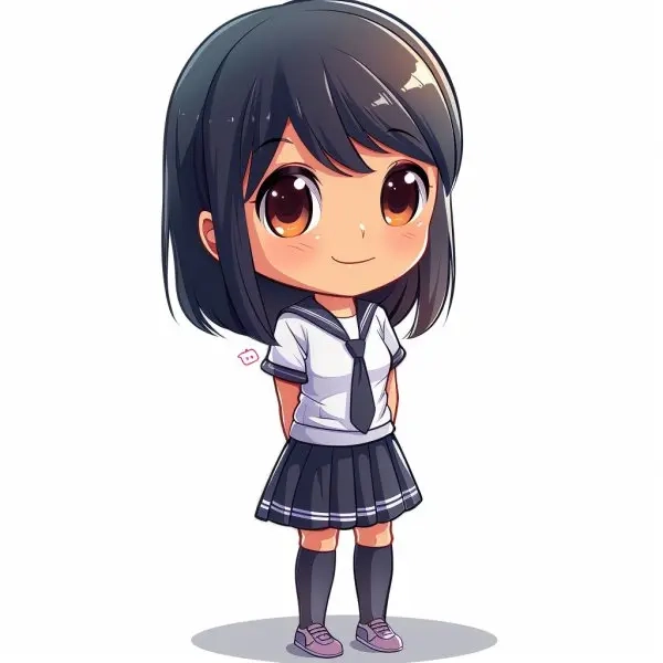 Tranh truyền cảm hứng từ hình chibi học tập