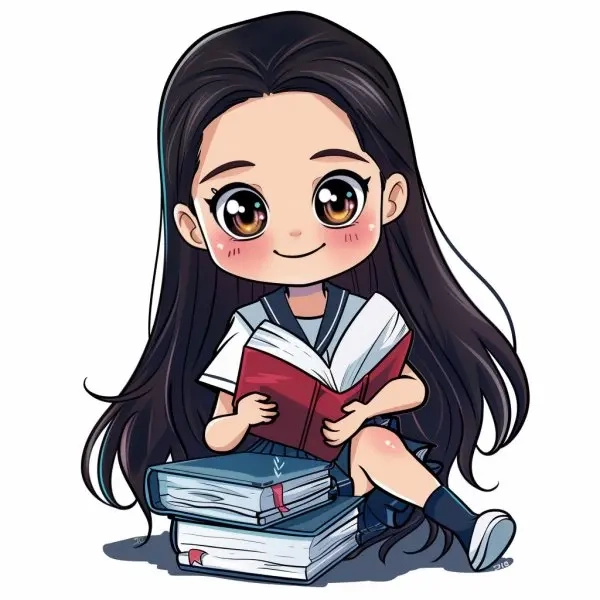 Góc yên bình thư giãn cùng cô gái đọc sách chibi