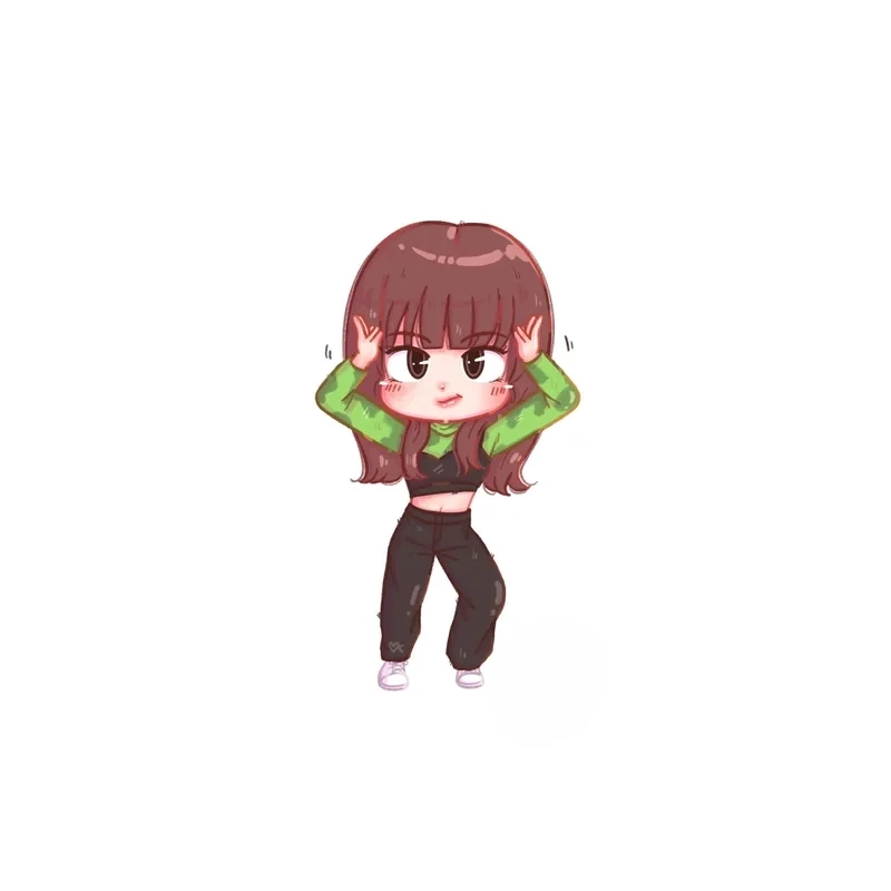 Bộ tranh cực chất hình vẽ lisa chibi