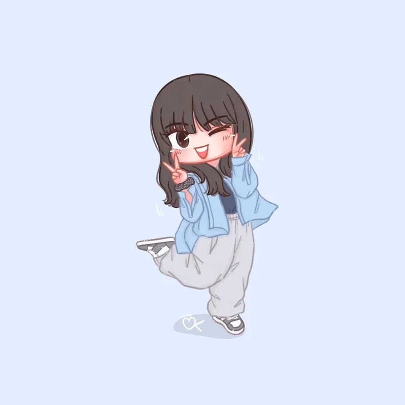 Không thể rời mắt với ảnh lisa blackpink cute chibi