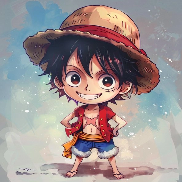 Ngắm nhìn luffy siêu dễ thương hình luffy chibi cute