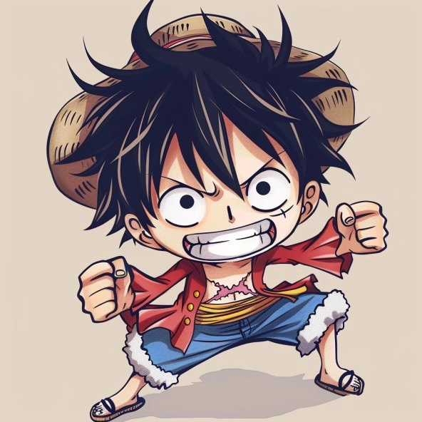 Ngắm tạo hình mới nhất luffy gear 5 nika chibi