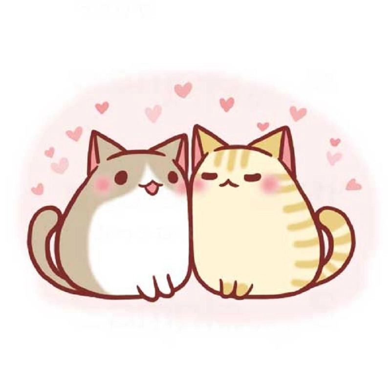 Trang trí điện thoại với hình nền mèo cute chibi