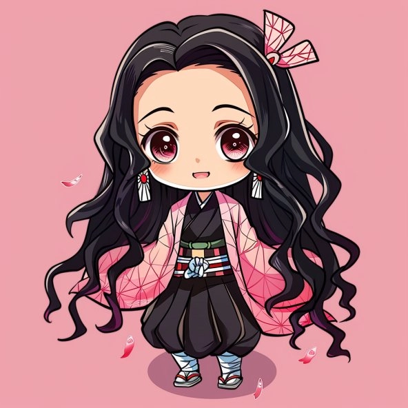 Tham khảo cách vẽ cực dễ easy nezuko chibi