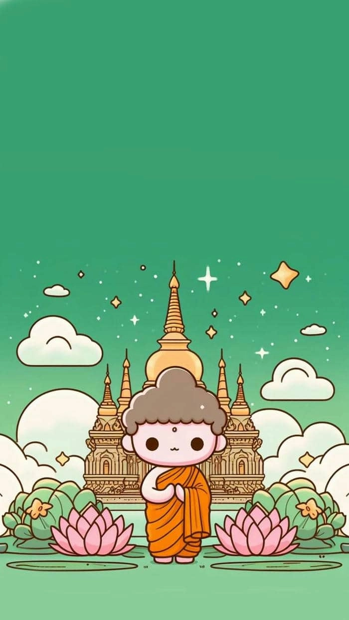 Bộ ảnh tâm linh nam mô a di đà phật chibi