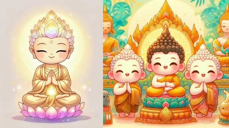 Thế nào là ảnh Phật chibi?