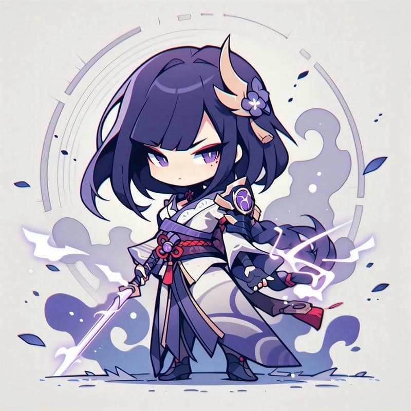 Cực yêu với bộ ảnh raiden shogun chibi cute