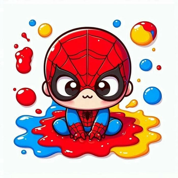 Bộ ảnh siêu dễ thương spider man chibi cute