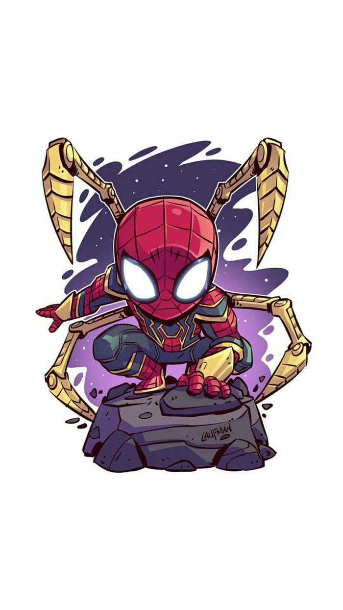 Cách vẽ đơn giản chibi spider man drawing easy