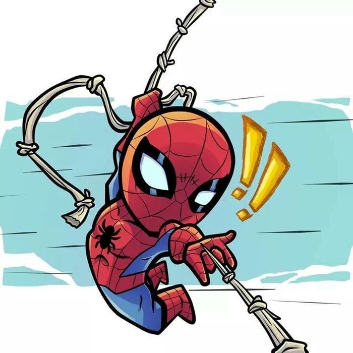 Ảnh chibi siêu dễ thương cute spider man chibi