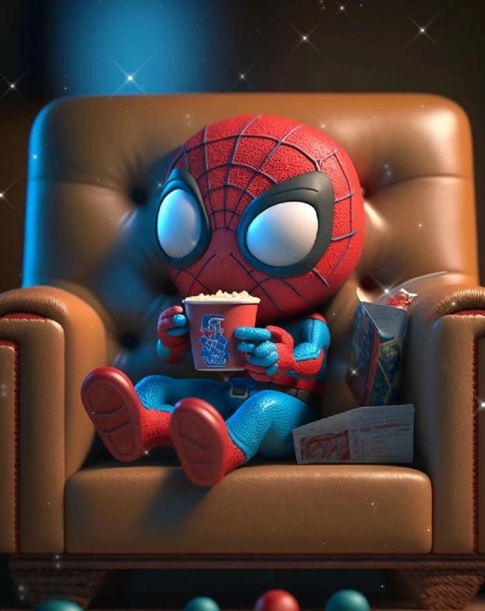 Tham khảo ảnh đẹp chibi spider man swinging