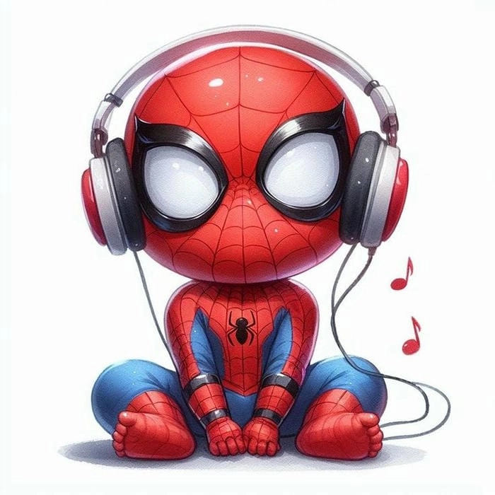 Ảnh chibi cực vui chibi spider man upside down