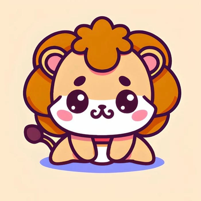 Đắm chìm cùng vẻ dễ thương sư tử chibi cute